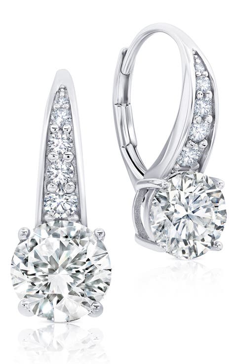 Cubic Zirconia Pavé Drop Earrings