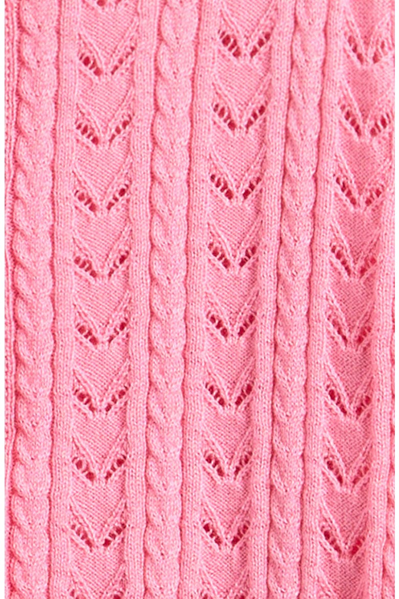 Kids' Flo Rib Knit Cardigan, Alternate, color, BRIGHT PINK