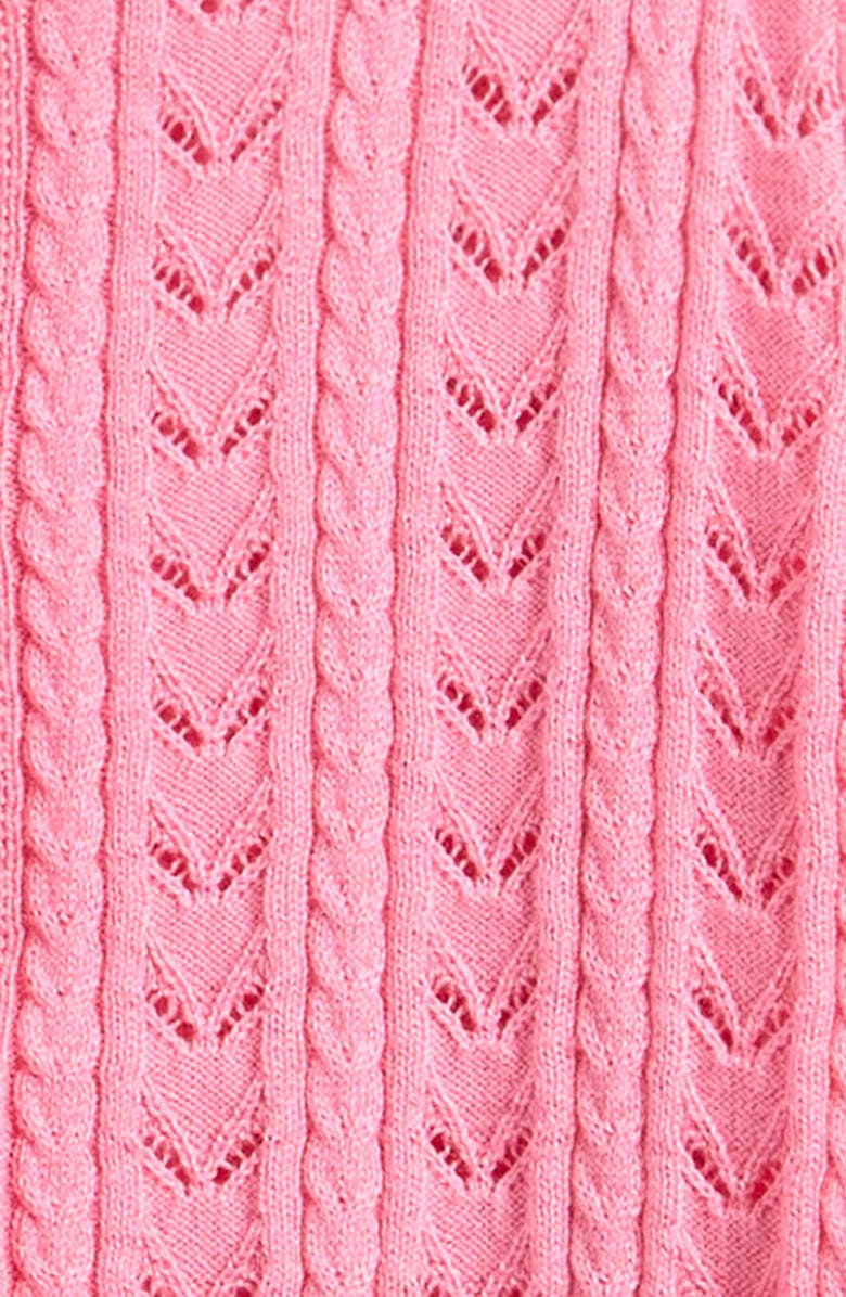 Reiss Kids' Flo Rib Knit Cardigan, Alternate, color, Bright Pink