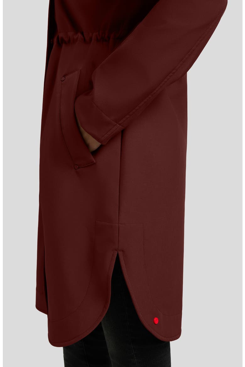 Monica Water Repellent Hooded Coat, Alternate, color, RUST