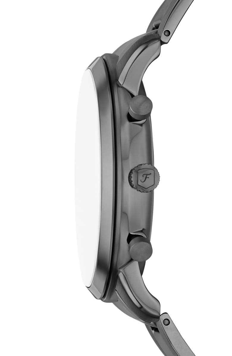 Fossil Neutra Chronograph Bracelet Watch, 44mm, Alternate, color, Gunmetal