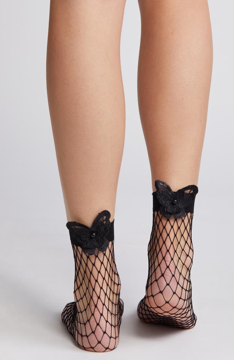 HIGH HEEL JUNGLE Butterfly Fishnet Socks, Alternate, color, 