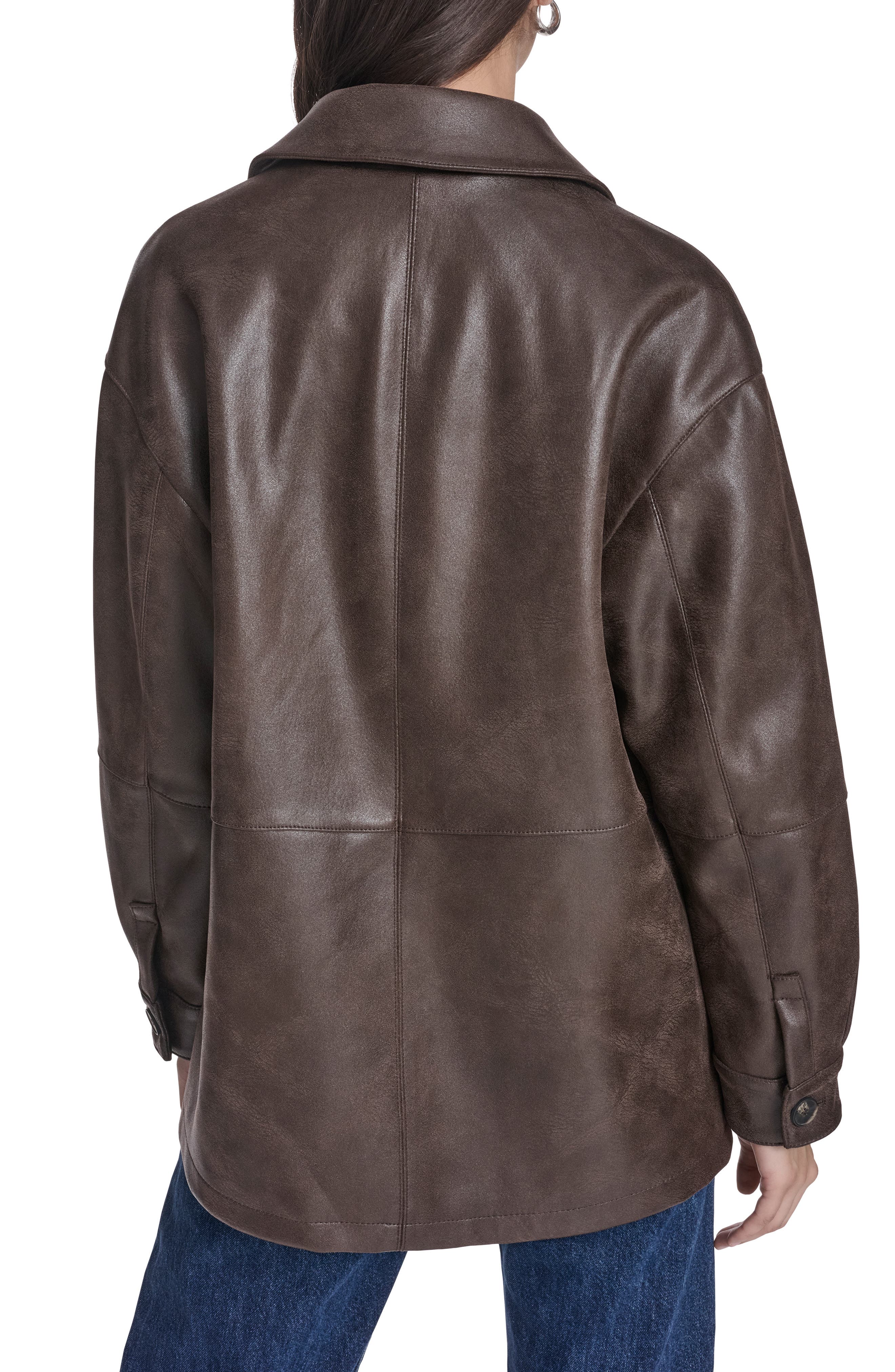Water Resistant Faux Leather Coat - image 2
