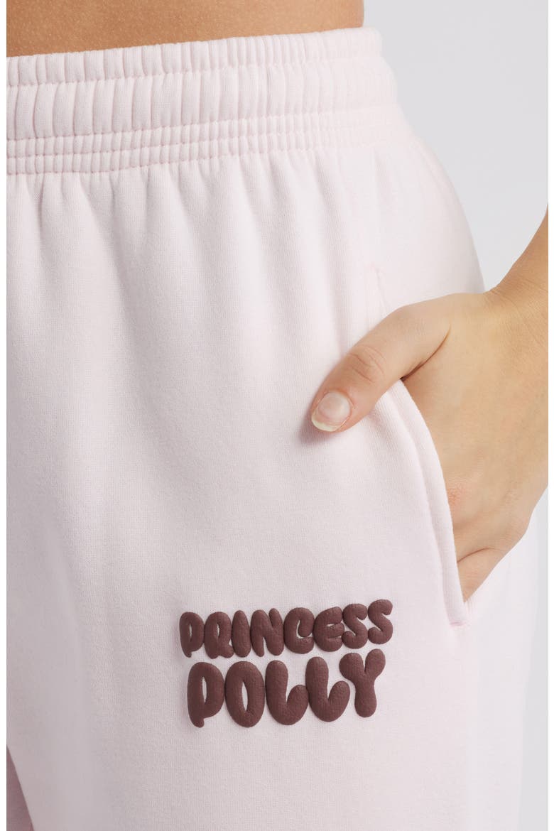 Puffy Logo Sweatpants, Alternate, color, PINK