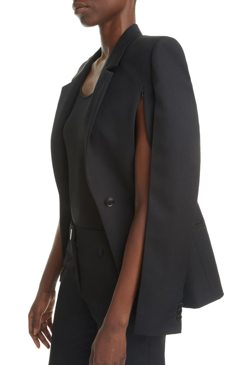 Givenchy Convertible Wool & Mohair Cape Jacket, Alternate, color,