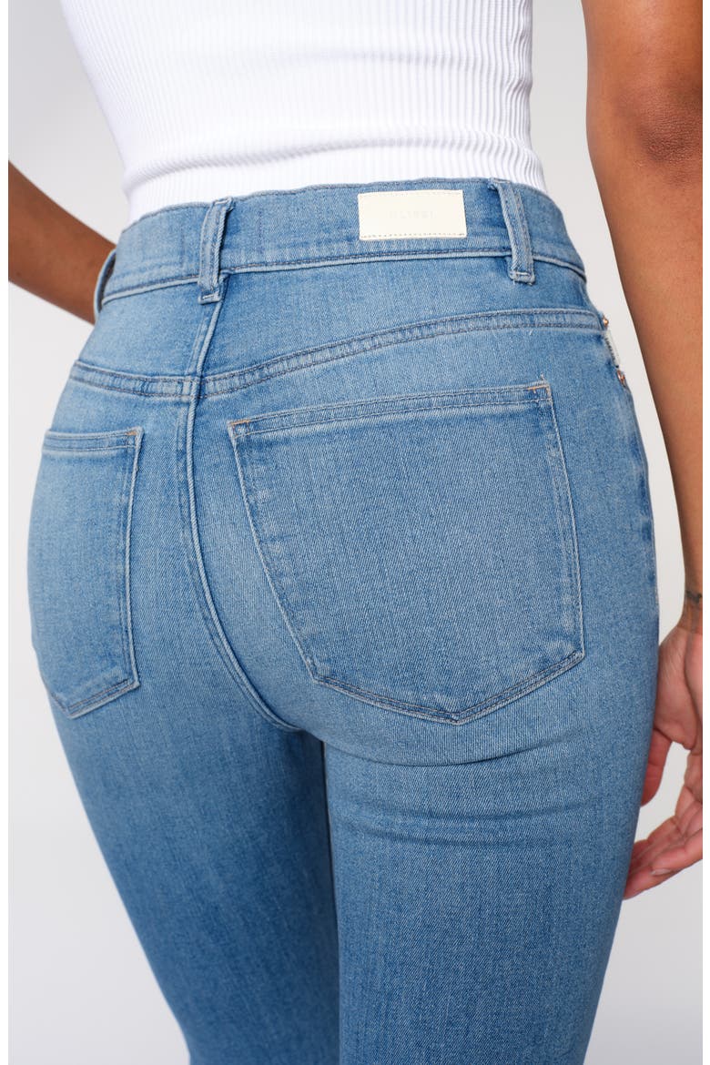 Bridget Instasculpt Raw Hem High Waist Ankle Bootcut Jeans, Alternate, color, EAST PORT