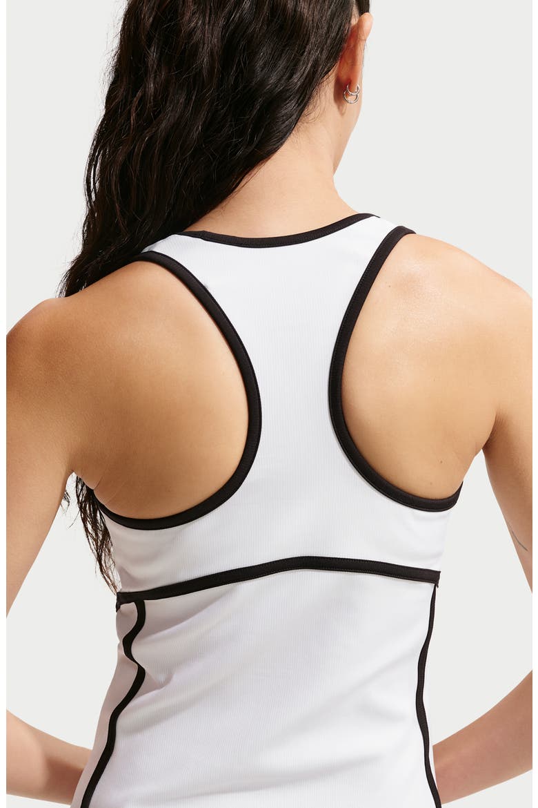Dri-FIT Racerback Minidress, Alternate, color, 100 WHITE/BLACK