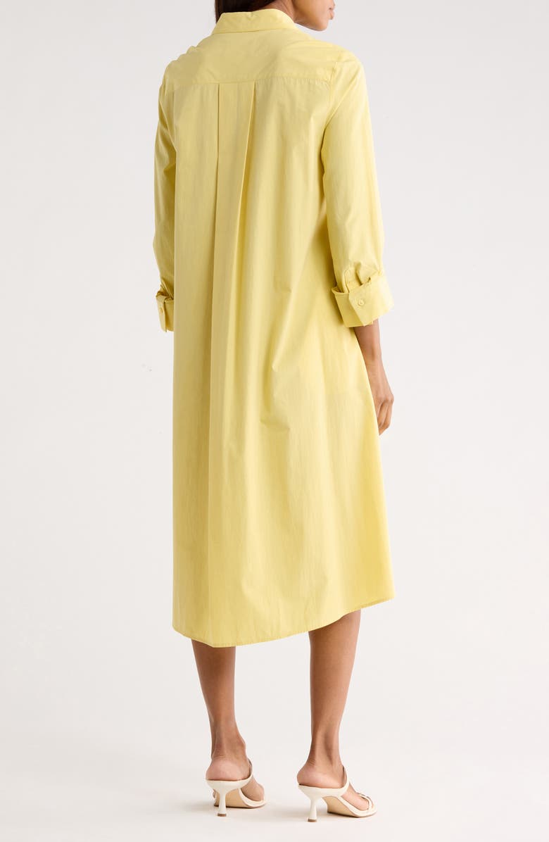 TWP Jennys Long Sleeve Cotton Shirtdress, Alternate, color, Maize