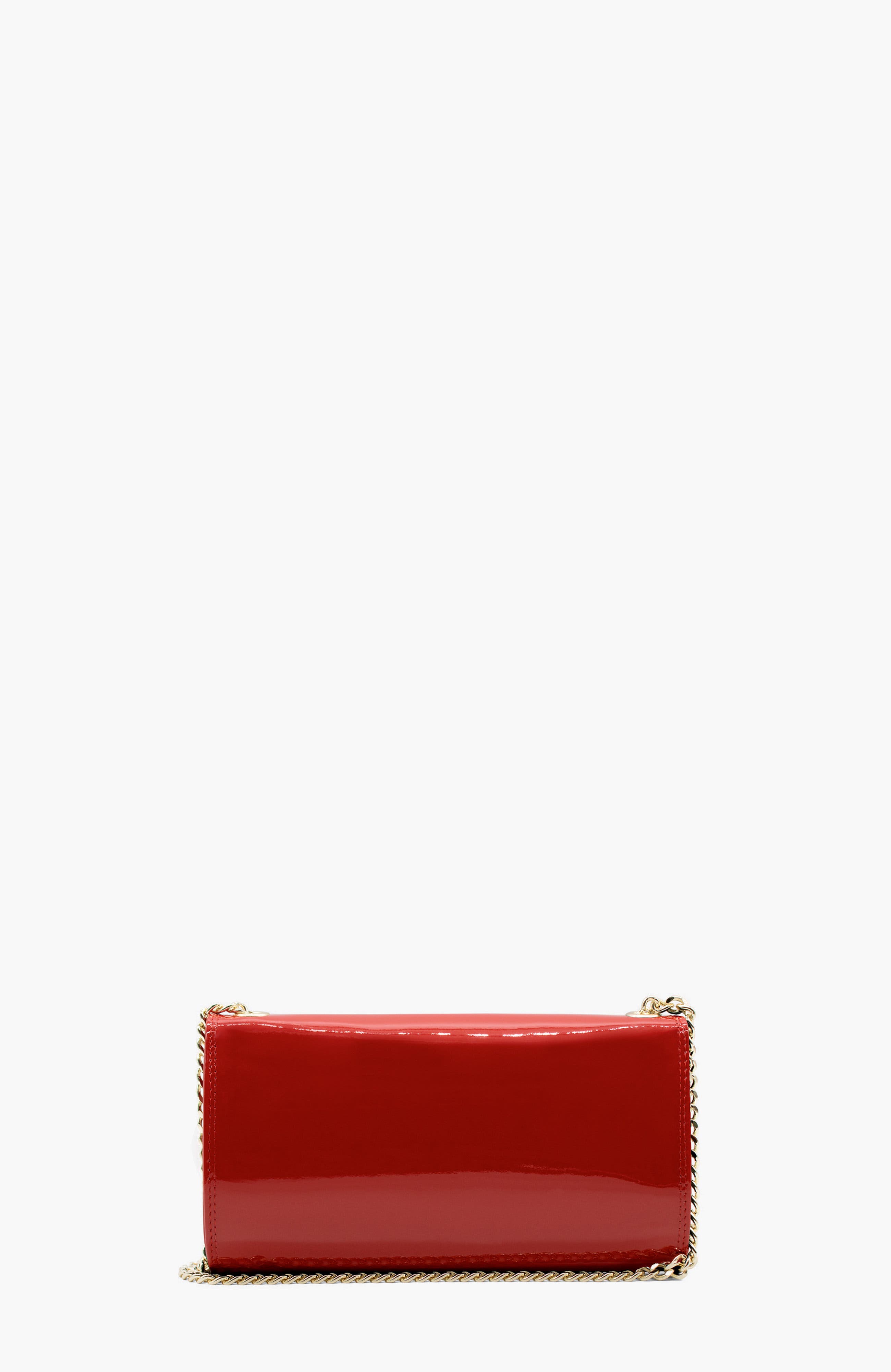 All In Patent Leather Clutch Shoulder Bag 491, Alternate, color, Red