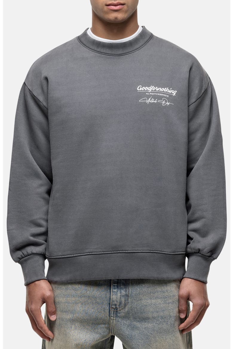 Washed Grey Cult Sweathsirt, Main, color, Grey
