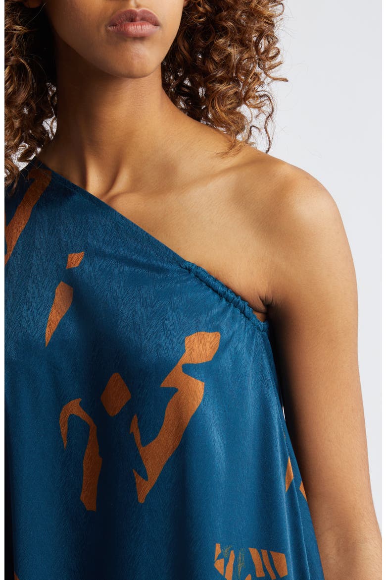 Satu One-Shoulder Dress, Alternate, color, BLUE