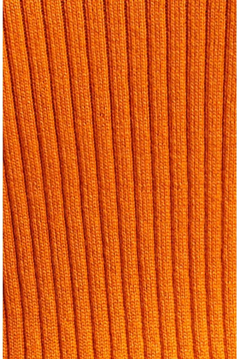 Fitted Virgin Wool Rib Turtleneck Sweater, Alternate, color, ORANGE
