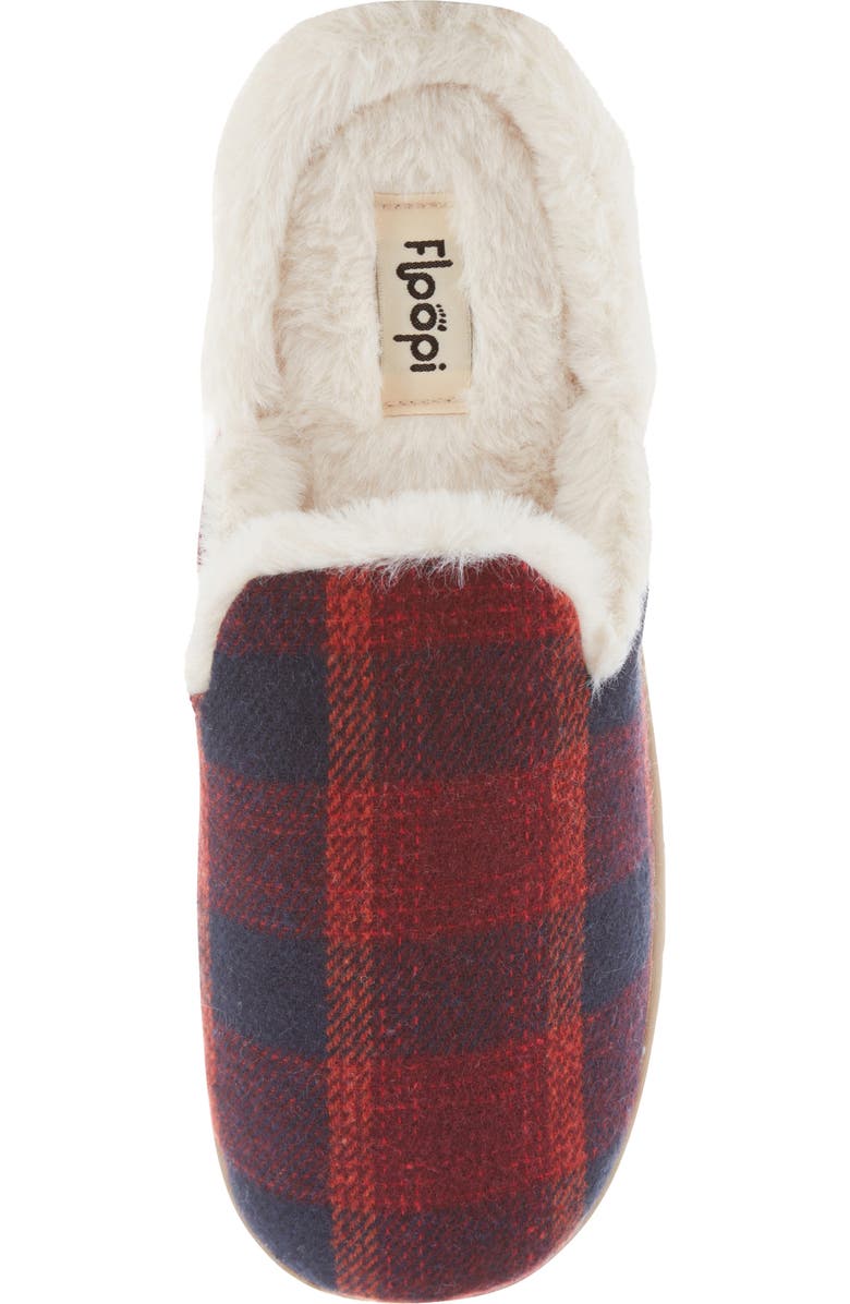 FLOOPI Faux Shearling Lined Slipper, Alternate, color, Red
