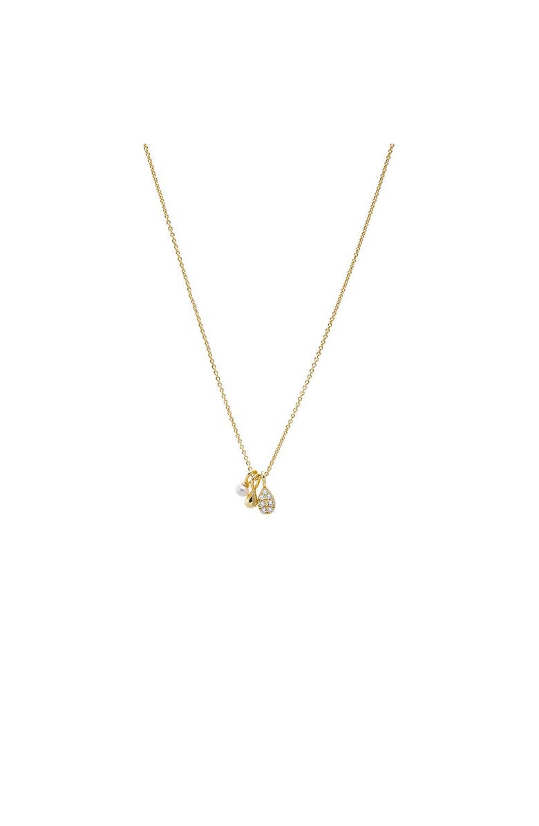 BY ADINA EDEN Mixed Pear Charm Dainty Necklace, Main, color, Gold