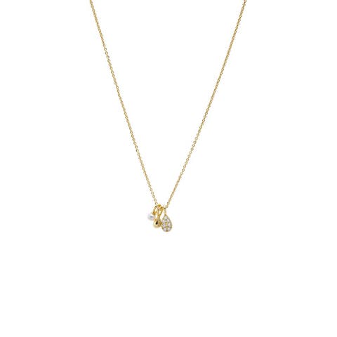 Mixed Pear Charm Dainty Necklace