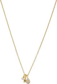 BY ADINA EDEN Mixed Pear Charm Dainty Necklace
