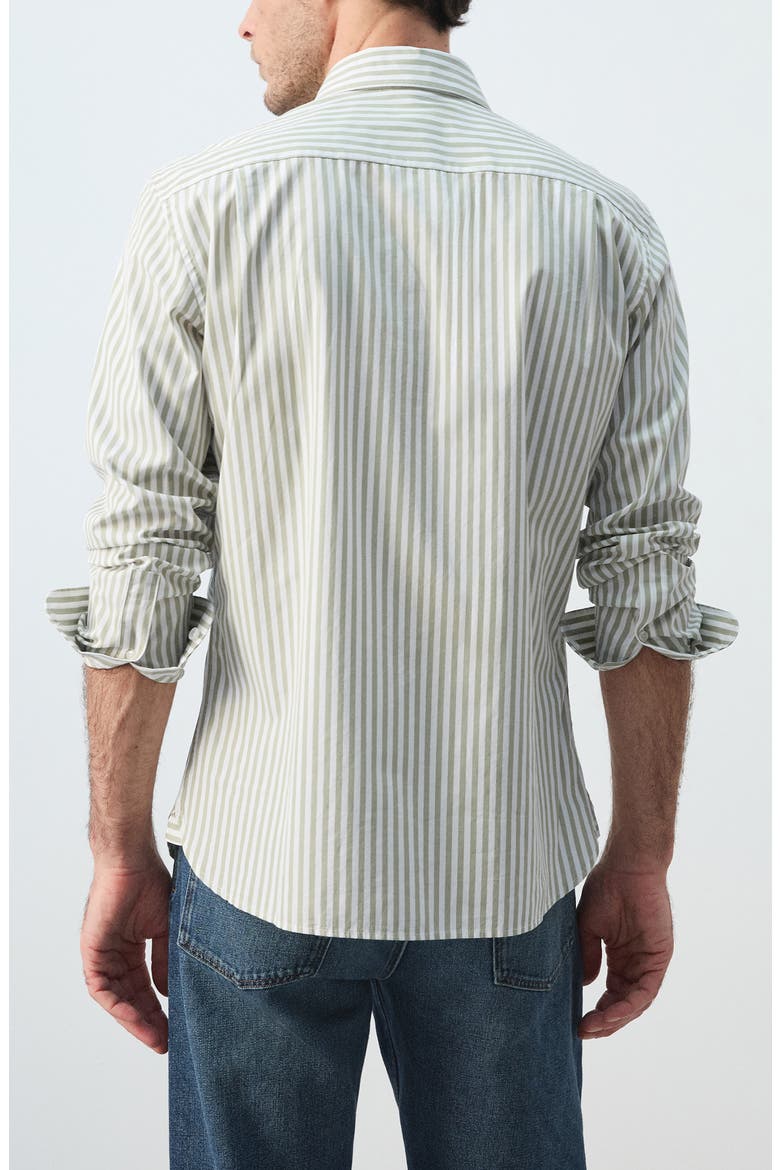 Regular Fit Stripe Button-Up Shirt, Alternate, color, PASTEL GREEN