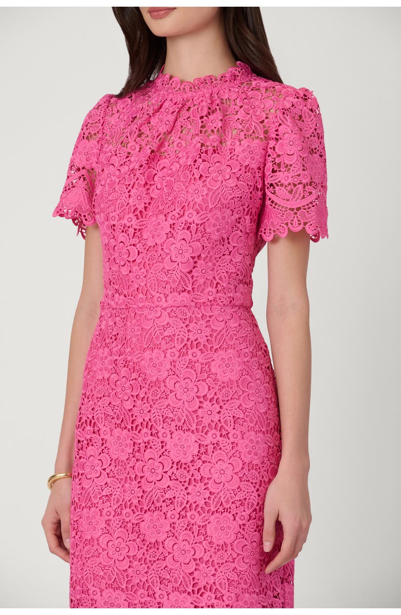 Shoshanna Floral Lace Vivienne Dress, Alternate, color, Wild Orchid