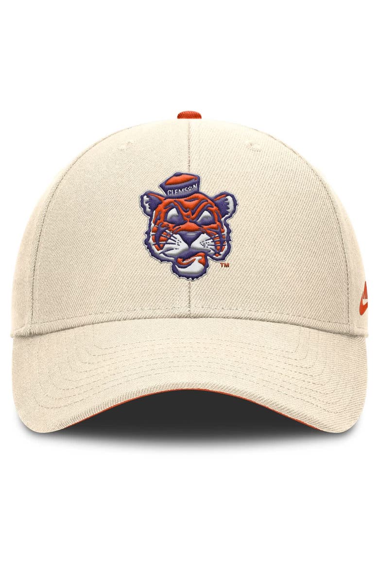 Men's Nike Natural Clemson Tigers Rise Legacy Adjustable Hat, Alternate, color, Natural
