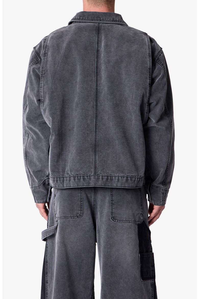 Reworked Denim Jacket, Alternate, color, WASHED BLACK