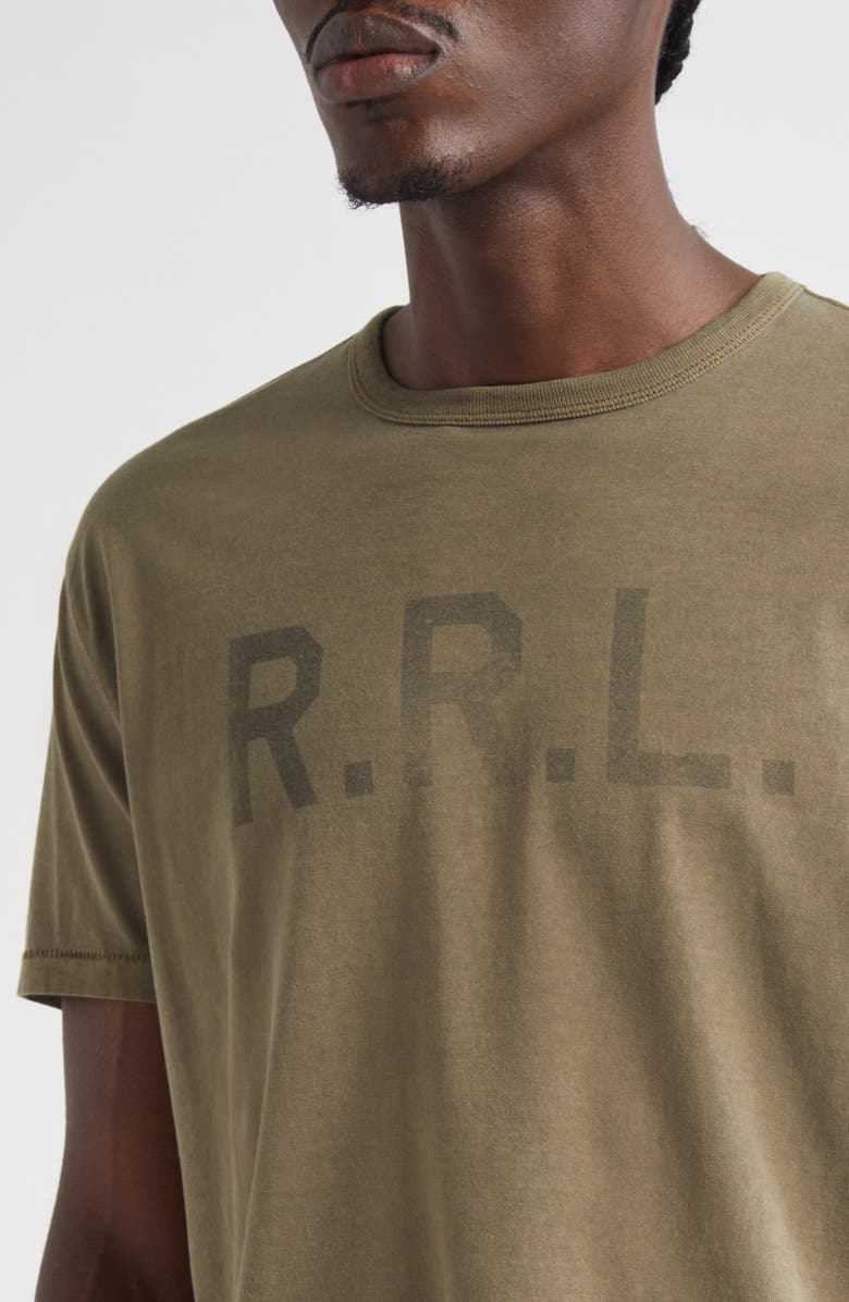 Double RL Cotton Graphic T-Shirt, Alternate, color, Olive