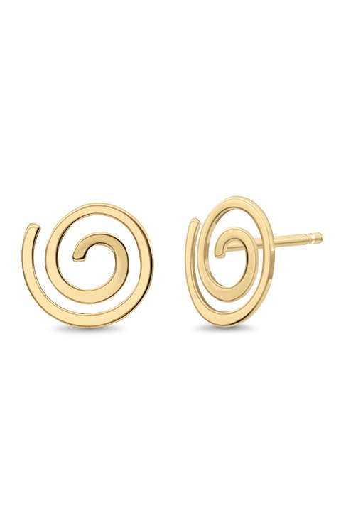 14K Gold Stud Earrings