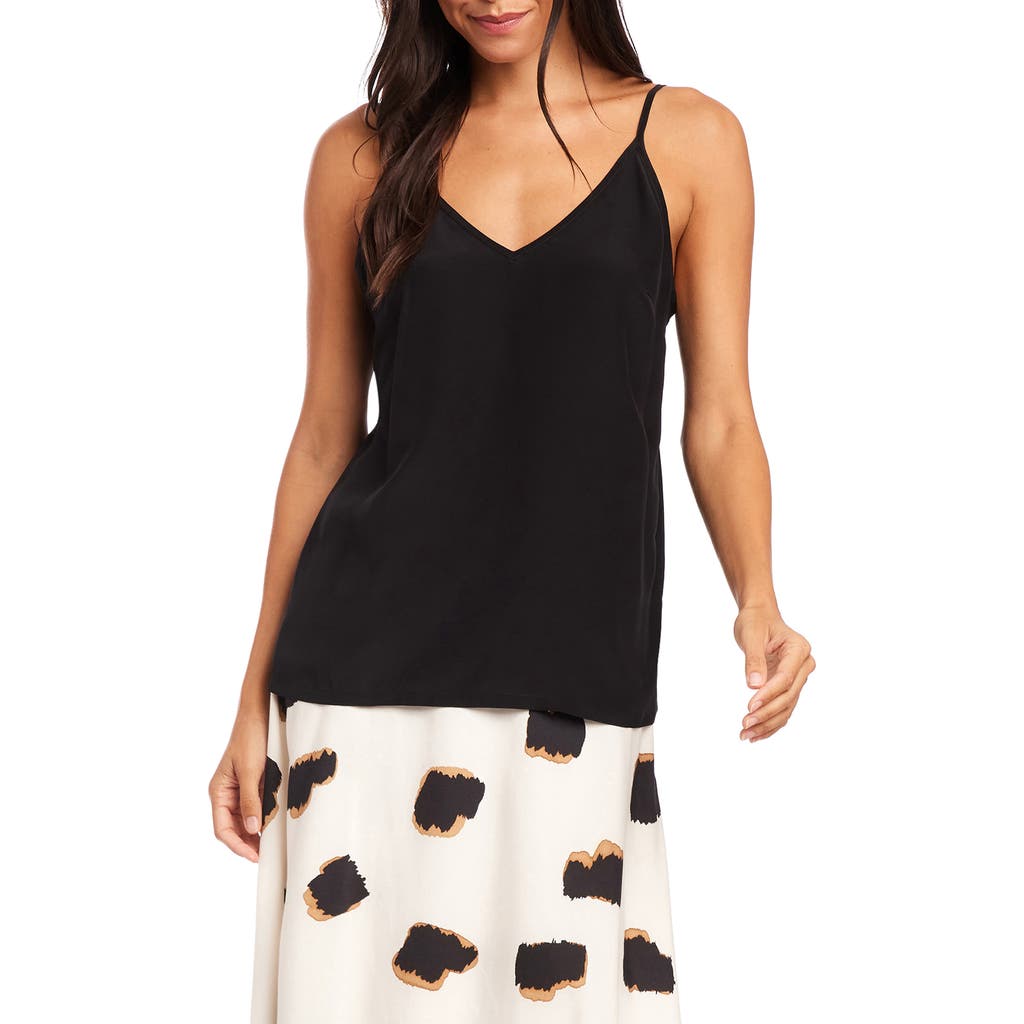Shop Fifteen Twenty Carys Silk Camisole In Black