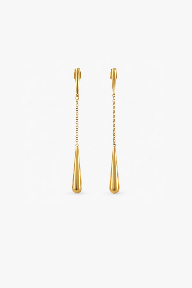Teardrop Dangle Chain Earrings, Main, color, Gold