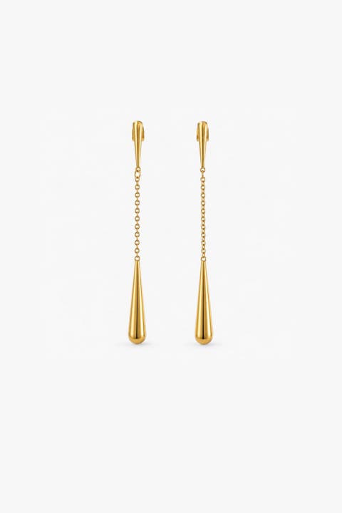 Teardrop Dangle Chain Earrings