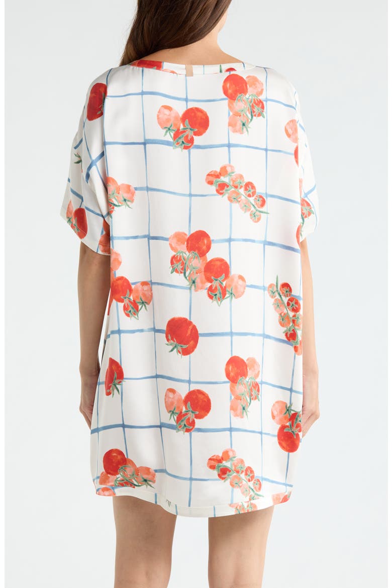 Oversize Silk Sleepshirt, Alternate, color, SUMMER HARVEST