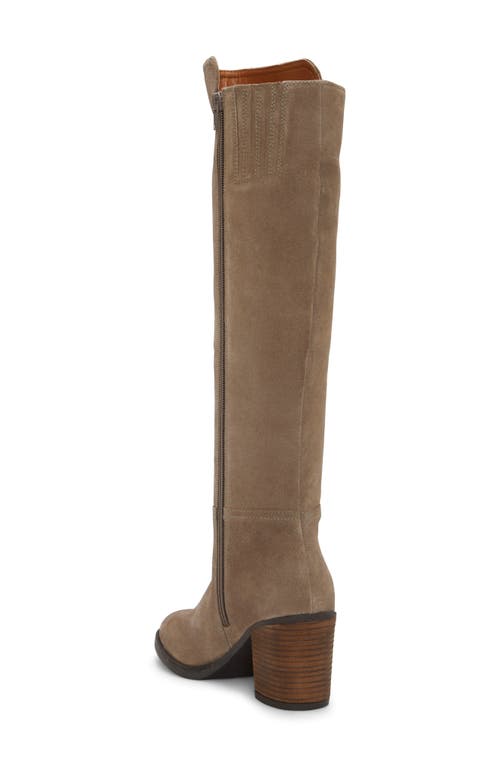 Lucky Brand Bonnay Womens Extra Wide Calf Suede Knee-high Boots In Brown