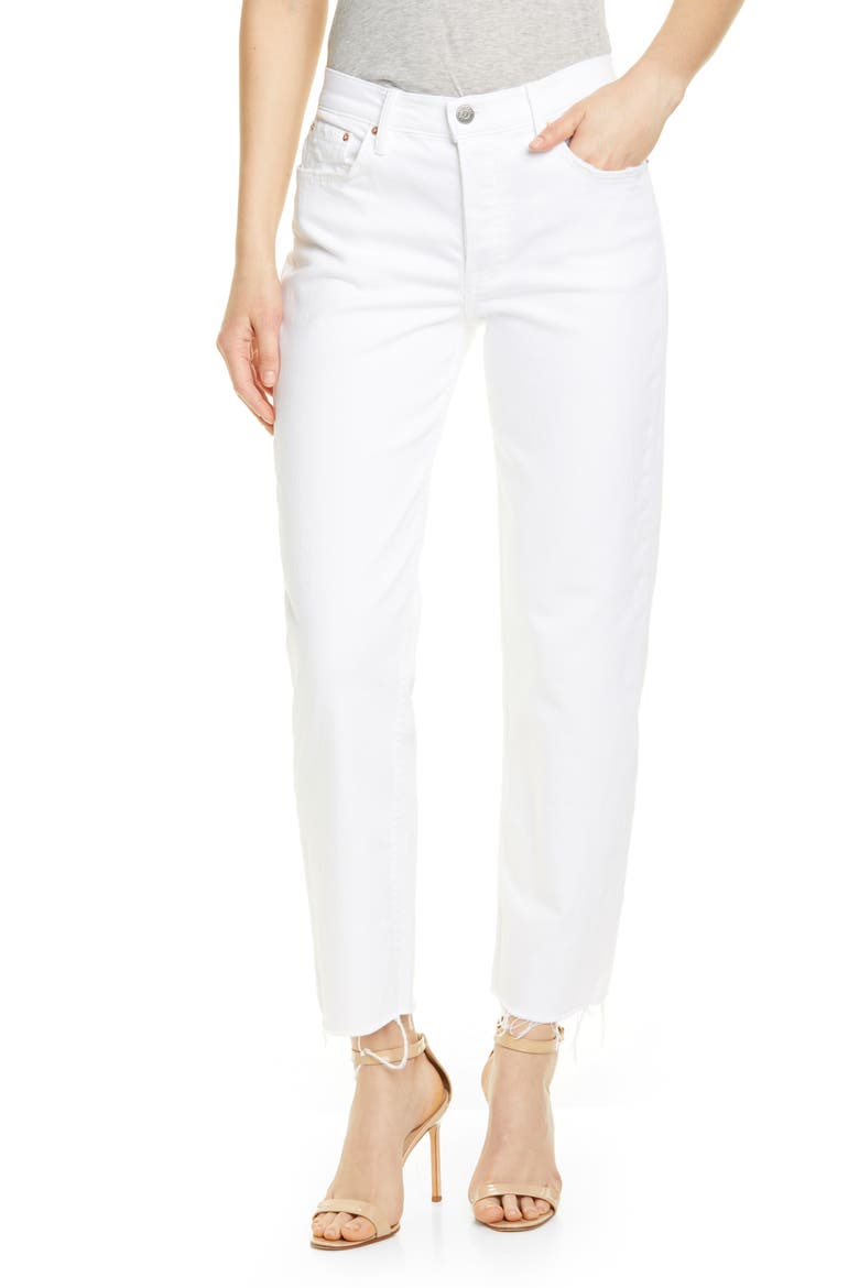 Helena High Waist Ankle Straight Leg Jeans, Main, color, BRONCO