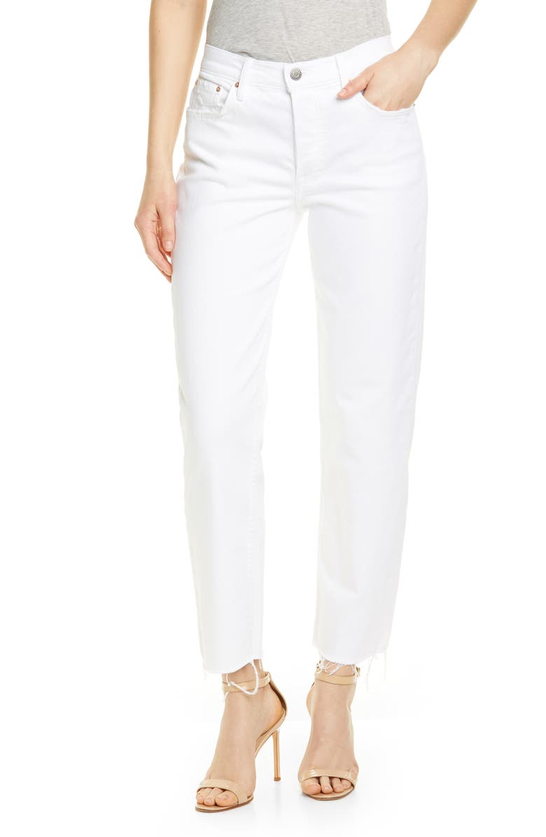 GRLFRND Helena High Waist Ankle Straight Leg Jeans, Main, color,