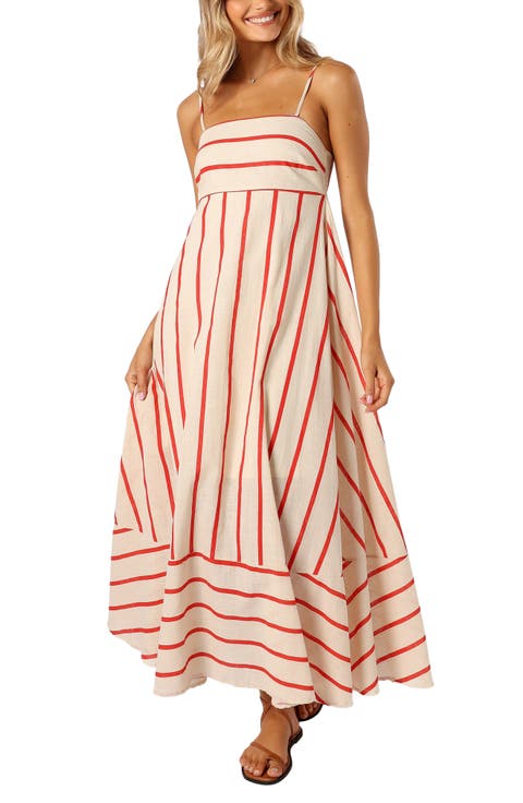 Brea Stripe Cotton Maxi Sundress