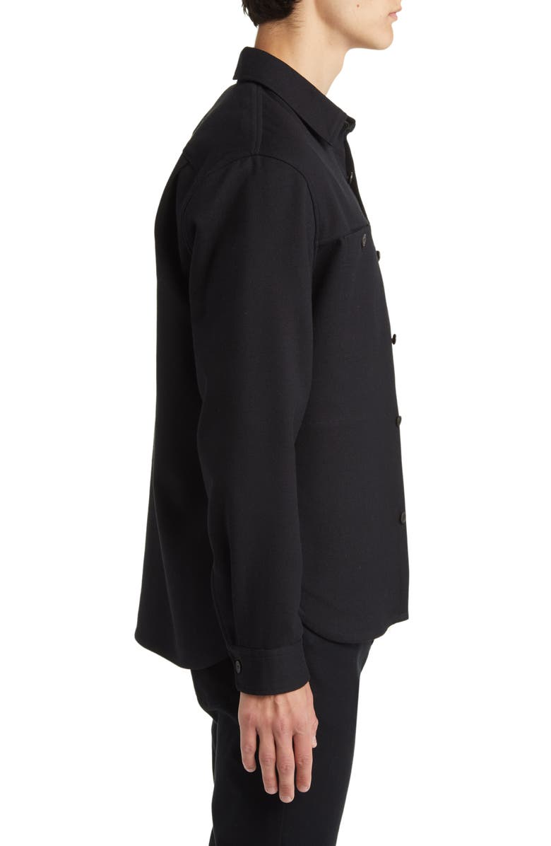 Vince Relaxed Fit Double Face Cotton Blend Shirt Jacket, Alternate, color, Black/ Sonoma Red