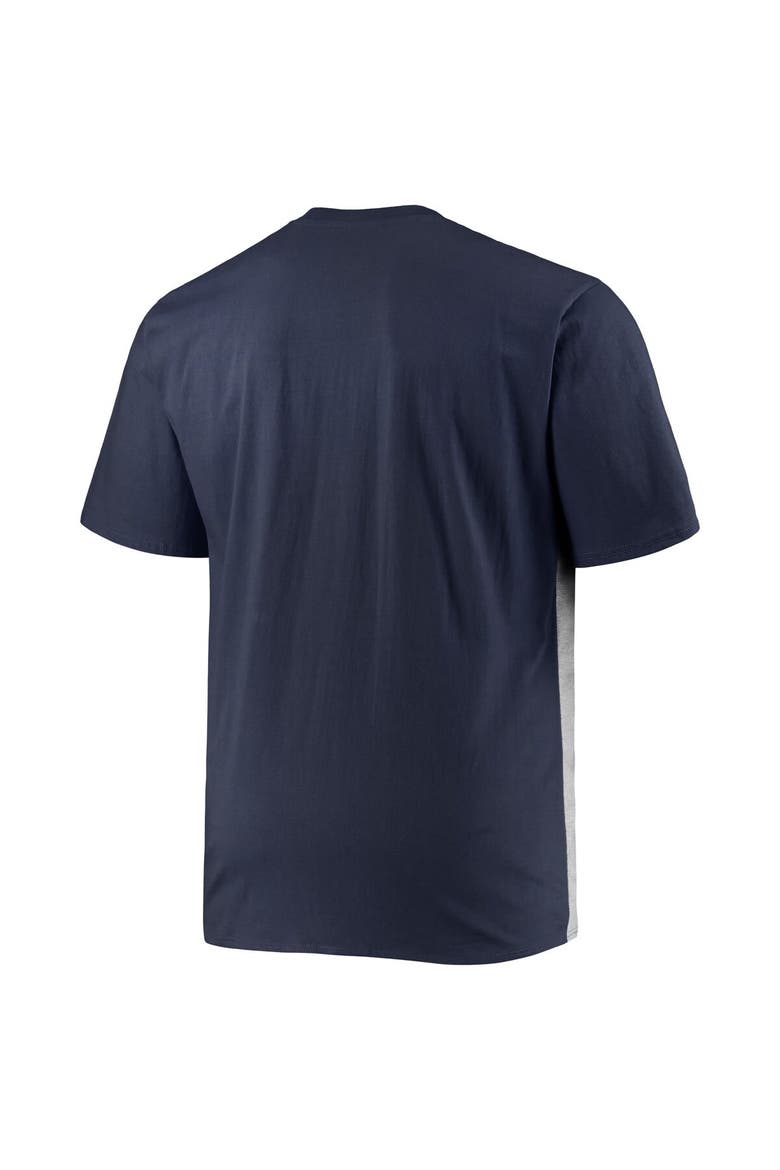 Men's Fanatics Branded Navy/Heathered Gray New York Yankees Big & Tall Colorblock T-Shirt, Alternate, color, Navy