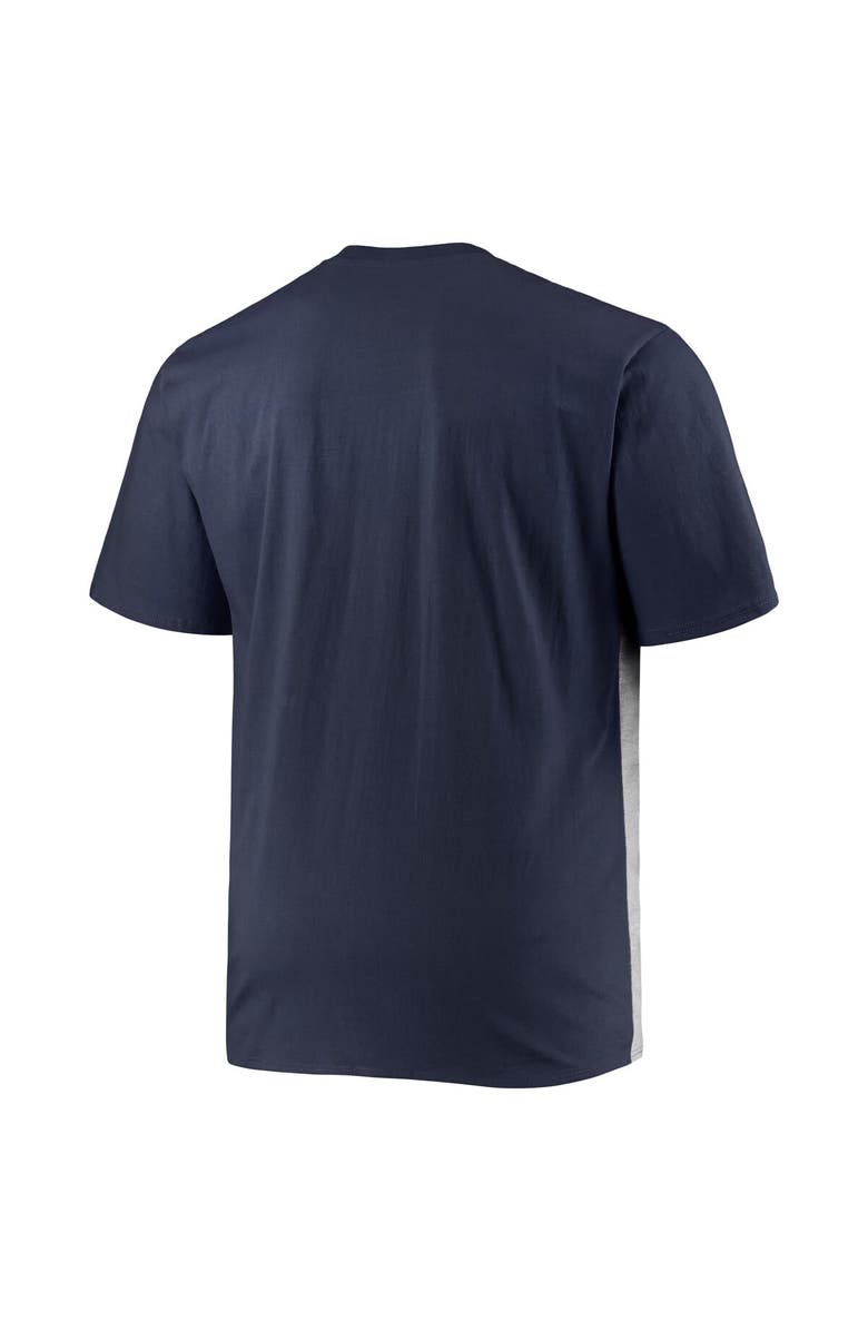FANATICS Men's Fanatics Branded Navy/Heathered Gray New York Yankees Big & Tall Colorblock T-Shirt, Alternate, color, Navy