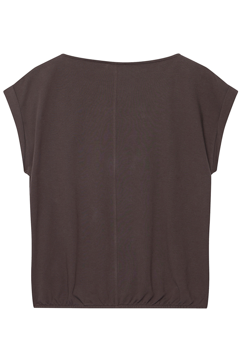 Floral Print Cap Sleeve Top, Alternate, color, Brown