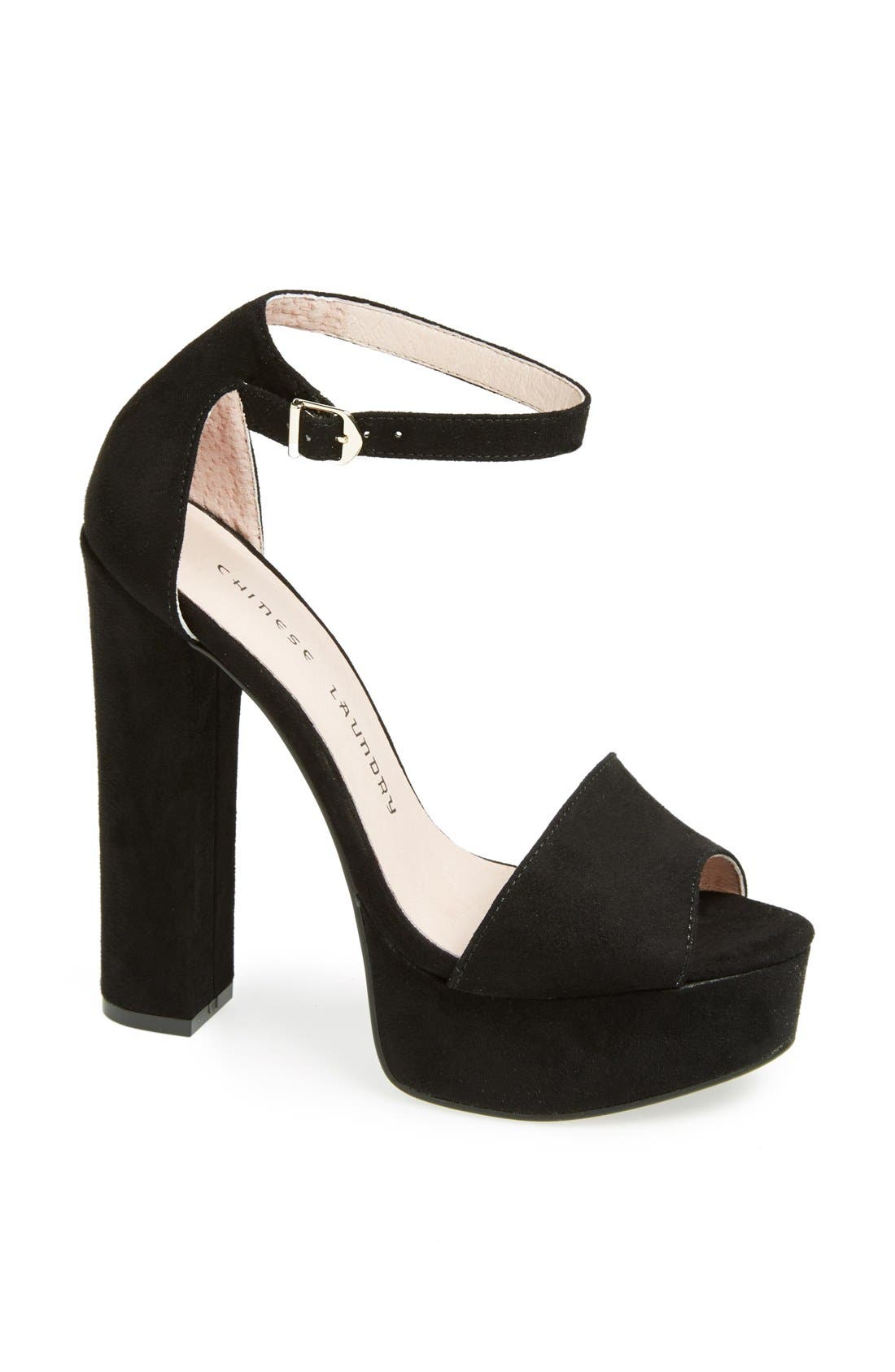 'Avenue' Sandal, Main, color, BLACK