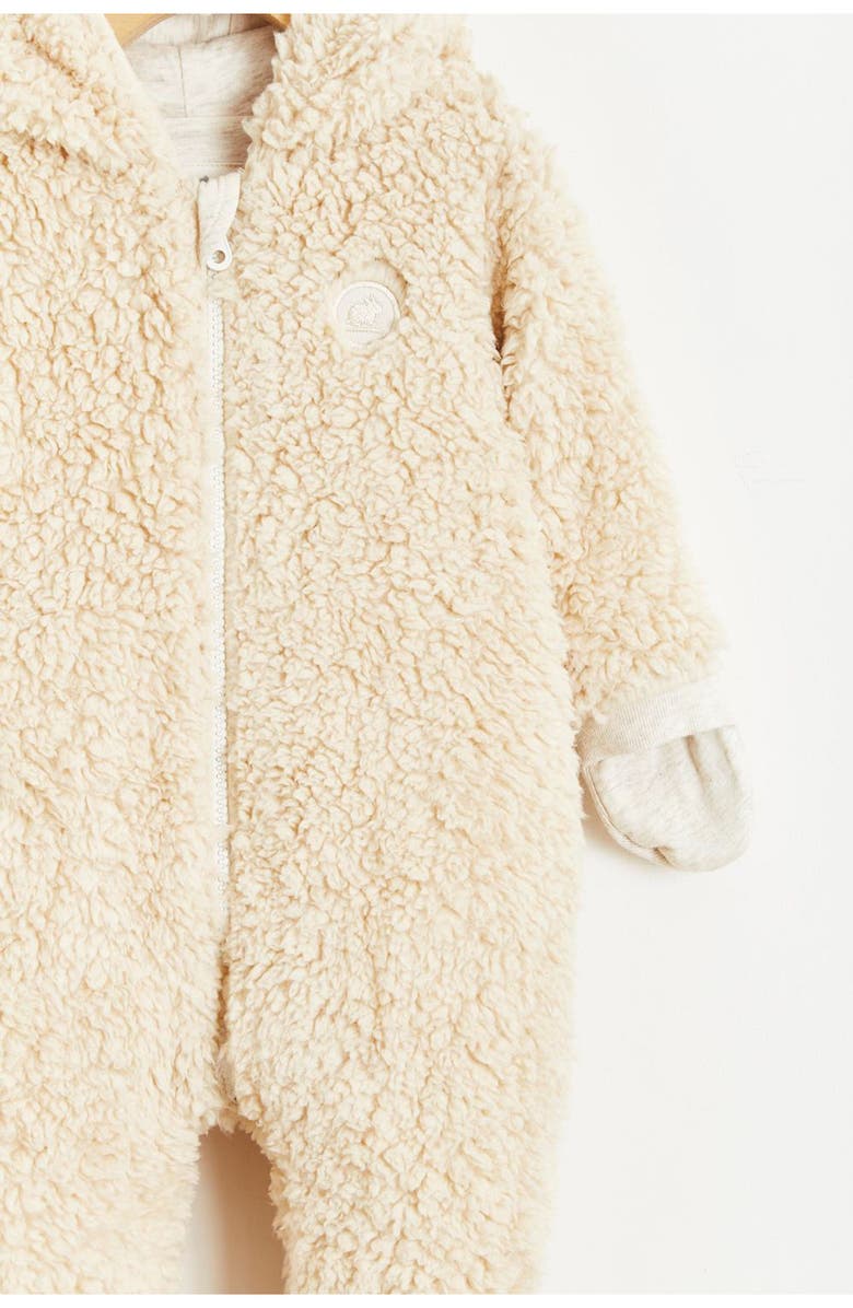 Babycottons Apolo Teddy Fleece Hooded Snowsuit, Alternate, color, 