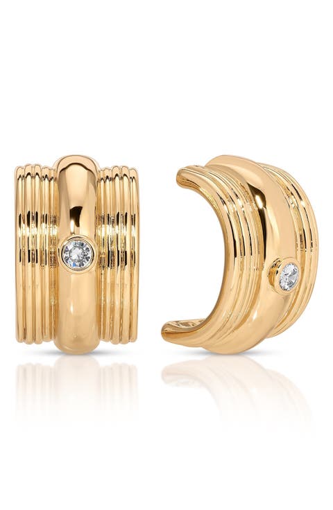 Textured Statement Hoop Earrings