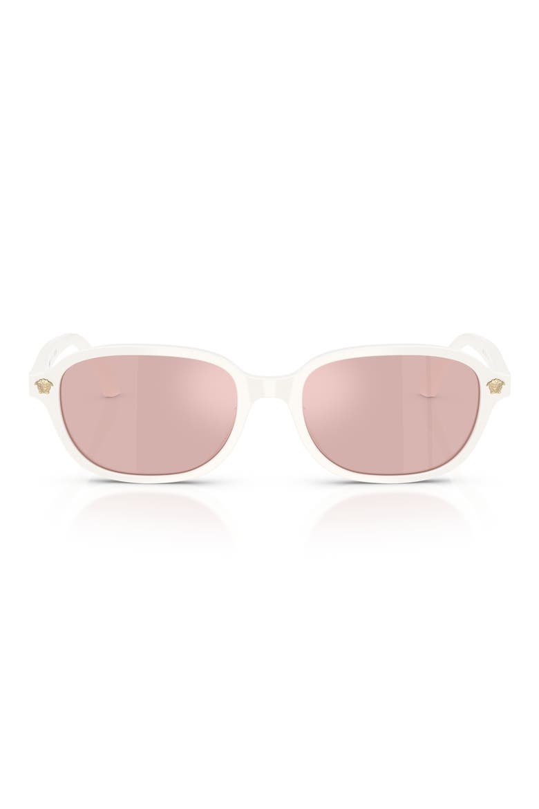 53mm Pillow Sunglasses, Main, color, WHITE TALC / PINK MIRROR GOLD