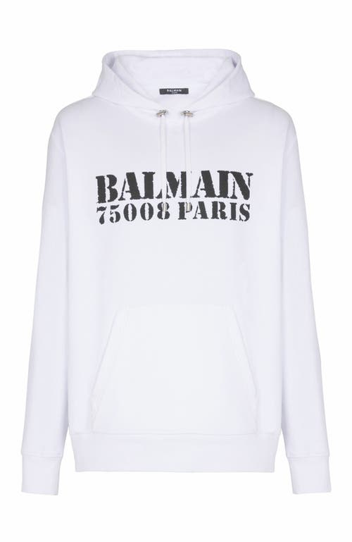 Balmain Contrasting Logo Print Cotton Hoodie