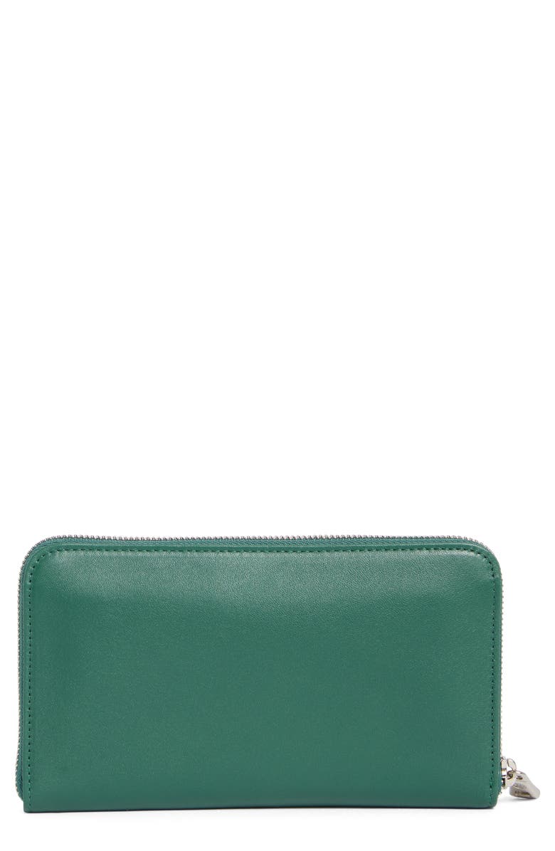 Longchamp Le Pilage Cuir Zip Wallet, Alternate, color, Emerald Green