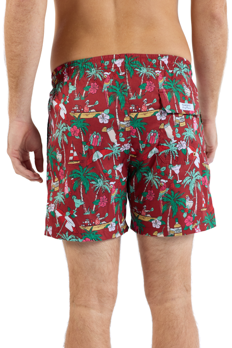 Margaritaville by Kenny Flowers - The Christmas Island Swim Trunks, Alternate, color, Red