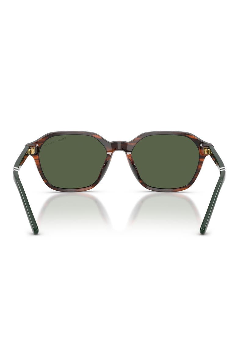 54mm Polarized Irregular Sunglasses, Alternate, color, SHINY HAVANA / POLAR GREEN
