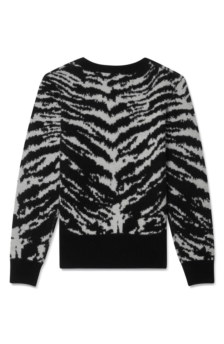 BLK DNM Zebra Stripe Merino Wool Sweater, Alternate, color, Black And White Zebra Jacquard
