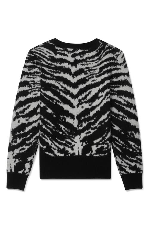 Blk Dnm Zebra Stripe Merino Wool Sweater