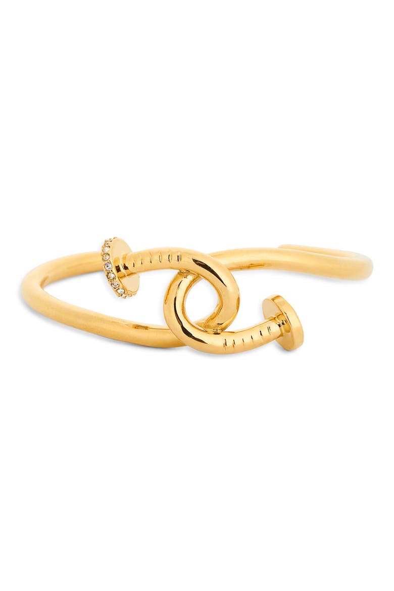 Noor Twisted Cuff Bracelet, Main, color, GOLD