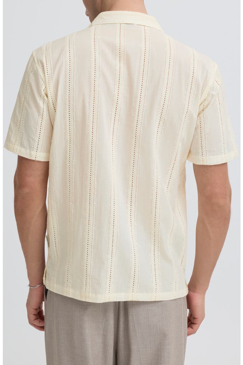 Gradey Embroidered Eyelet Camp Shirt, Alternate, color, MARSHMALLOW